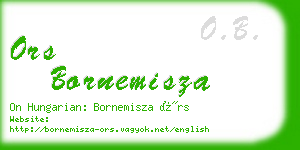 ors bornemisza business card